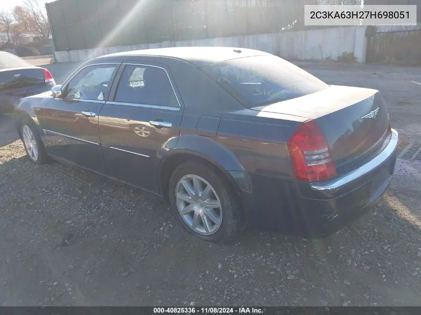 2007 Chrysler 300C VIN: 2C3KA63H27H698051 Lot: 40825336