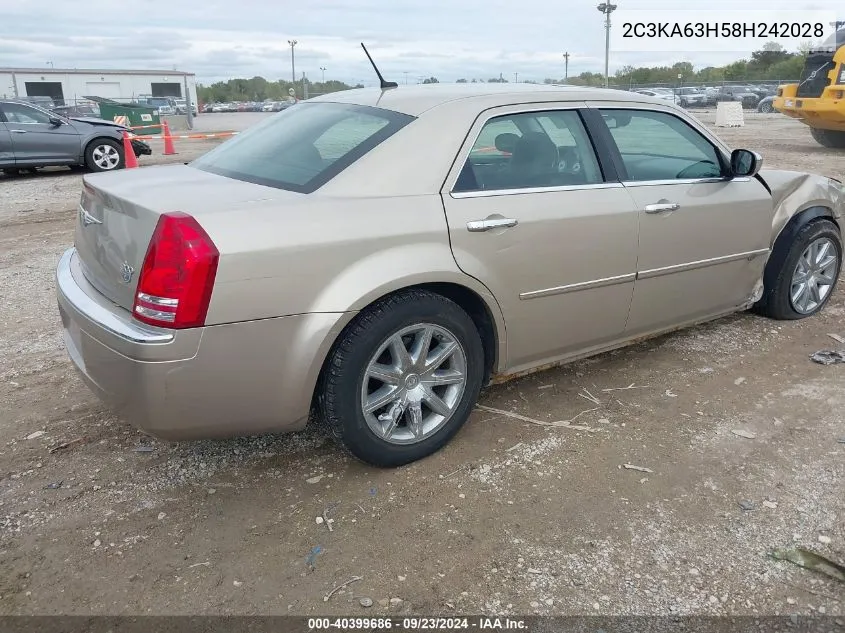 2008 Chrysler 300C VIN: 2C3KA63H58H242028 Lot: 40399686