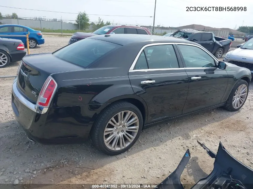 2011 Chrysler 300C VIN: 2C3CK6CT8BH568998 Lot: 40341852