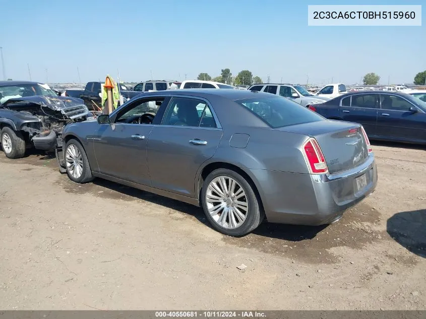 2011 Chrysler 300C VIN: 2C3CA6CT0BH515960 Lot: 40550681