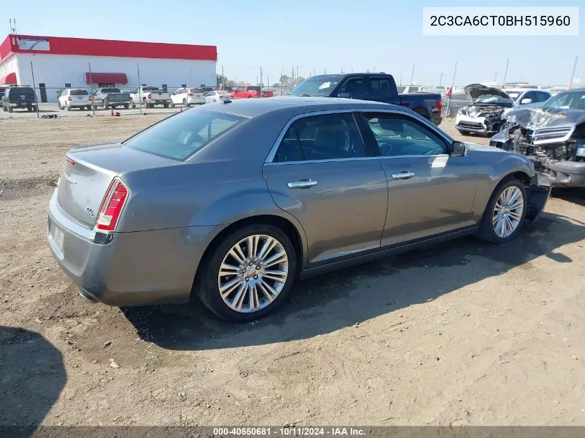 2011 Chrysler 300C VIN: 2C3CA6CT0BH515960 Lot: 40550681