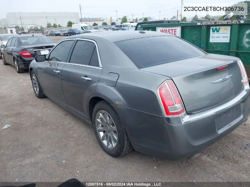 2012 Chrysler 300C VIN: 2C3CCAET8CH306736 Lot: 12057516