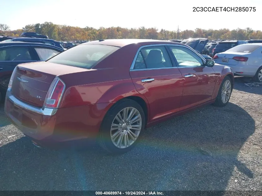 2012 Chrysler 300C VIN: 2C3CCAET4CH285075 Lot: 40689974