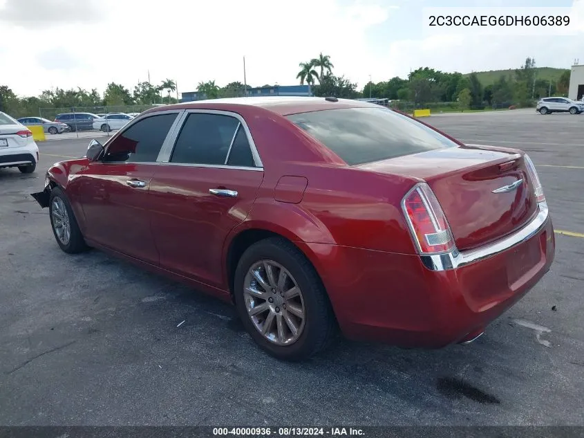 2013 Chrysler 300C VIN: 2C3CCAEG6DH606389 Lot: 40000936