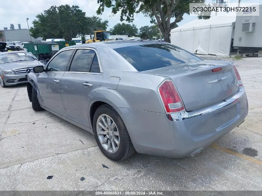 2013 Chrysler 300C VIN: 2C3CCAET3DH572215 Lot: 40060531