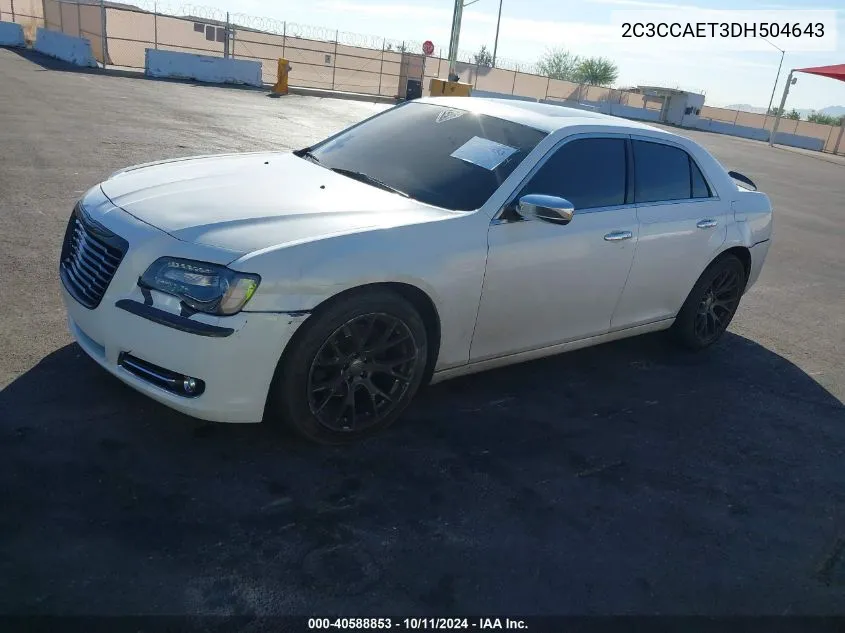 2013 Chrysler 300C VIN: 2C3CCAET3DH504643 Lot: 40588853