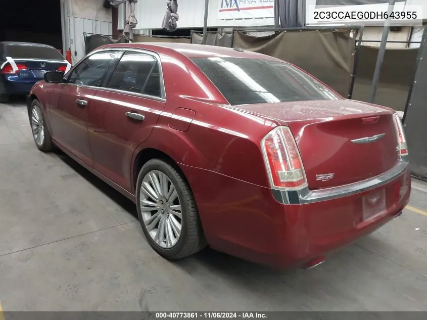 2013 Chrysler 300C VIN: 2C3CCAEG0DH643955 Lot: 40773861