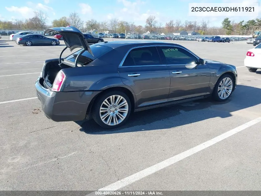 2013 Chrysler 300C VIN: 2C3CCAEGXDH611921 Lot: 40820626