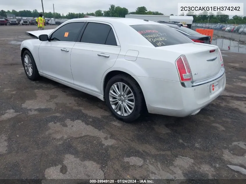 2014 Chrysler 300C Awd VIN: 2C3CCAKG1EH374242 Lot: 39949120