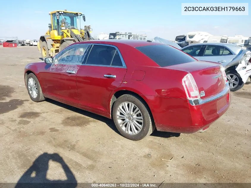 2014 Chrysler 300C Awd VIN: 2C3CCAKG3EH179663 Lot: 40640263