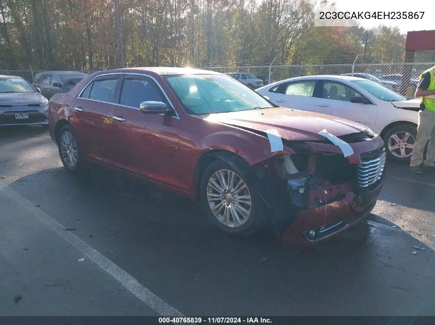 2014 Chrysler 300C Awd VIN: 2C3CCAKG4EH235867 Lot: 40765839