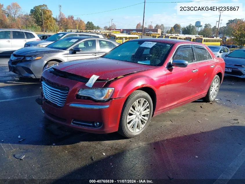 2014 Chrysler 300C Awd VIN: 2C3CCAKG4EH235867 Lot: 40765839