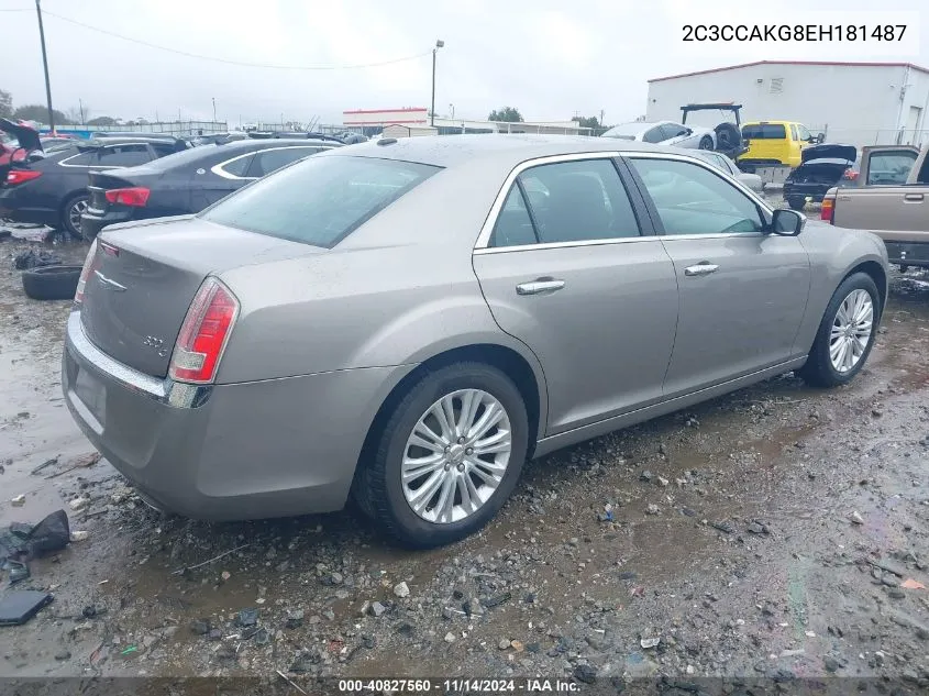 2014 Chrysler 300C Awd VIN: 2C3CCAKG8EH181487 Lot: 40827560