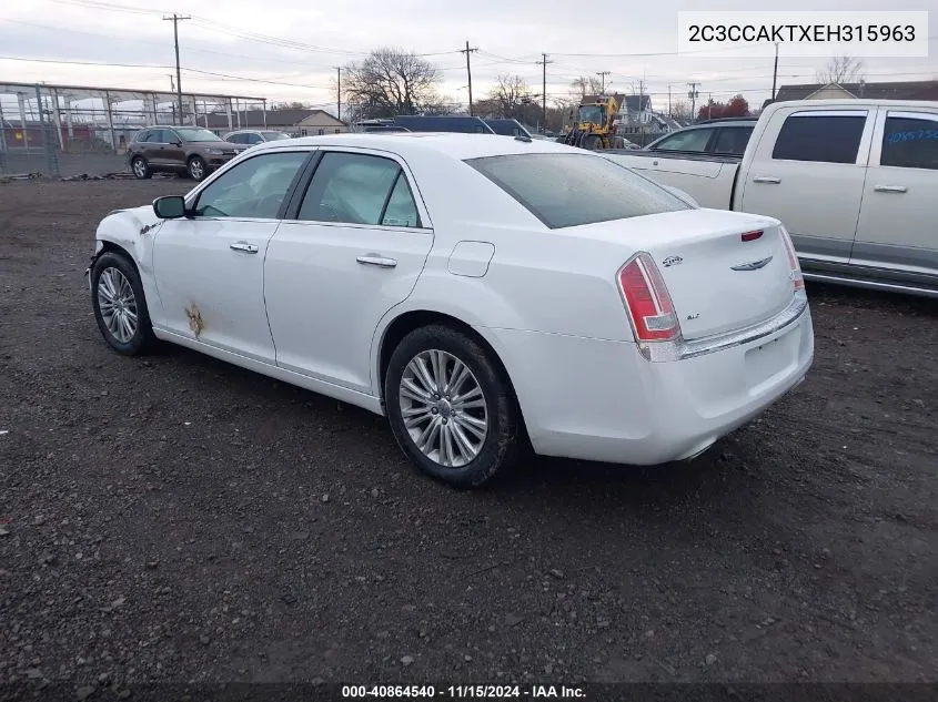 2014 Chrysler 300C VIN: 2C3CCAKTXEH315963 Lot: 40864540