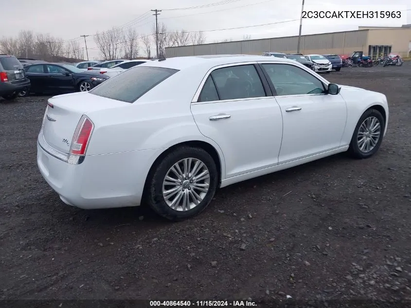 2014 Chrysler 300C VIN: 2C3CCAKTXEH315963 Lot: 40864540