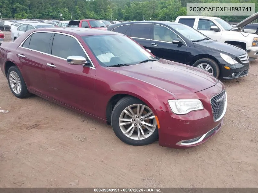 2015 Chrysler 300C VIN: 2C3CCAEGXFH893741 Lot: 39349191