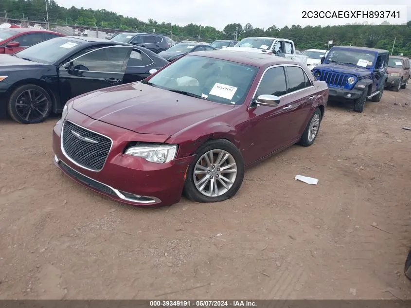 2015 Chrysler 300C VIN: 2C3CCAEGXFH893741 Lot: 39349191