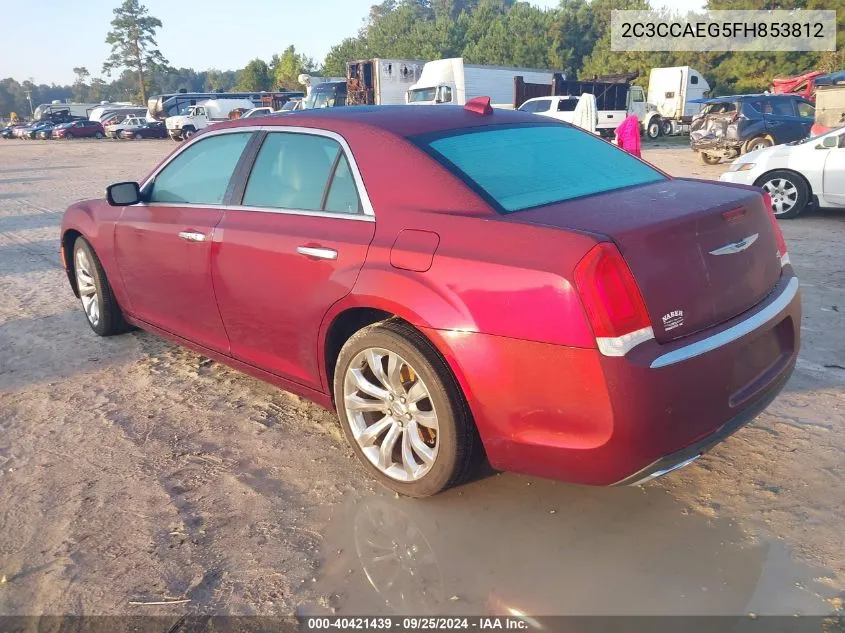 2015 Chrysler 300C VIN: 2C3CCAEG5FH853812 Lot: 40421439