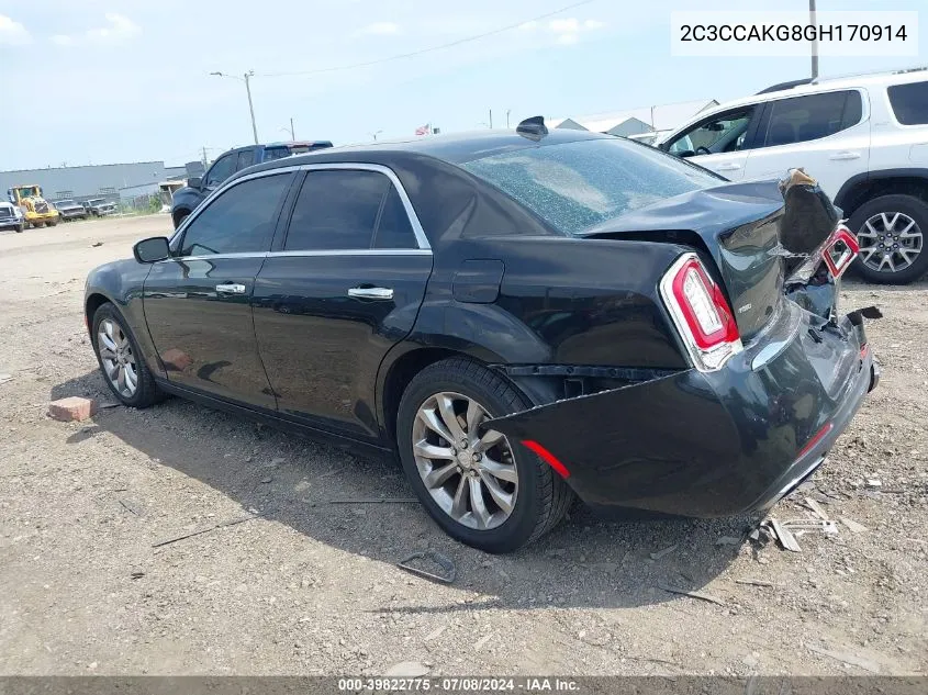 2016 Chrysler 300C Awd VIN: 2C3CCAKG8GH170914 Lot: 39822775