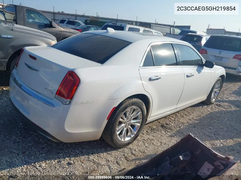 2016 Chrysler 300C VIN: 2C3CCAEG5GH219854 Lot: 39999606