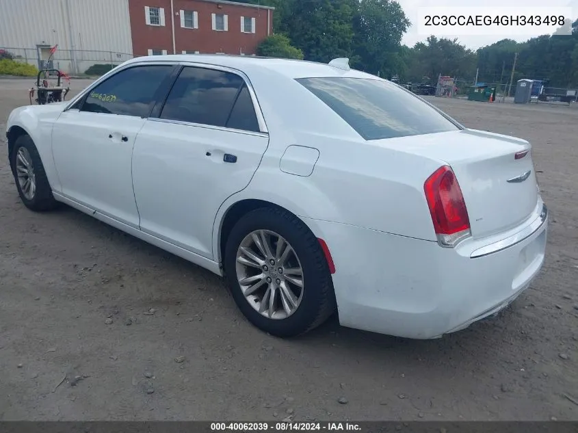 2016 Chrysler 300C VIN: 2C3CCAEG4GH343498 Lot: 40062039