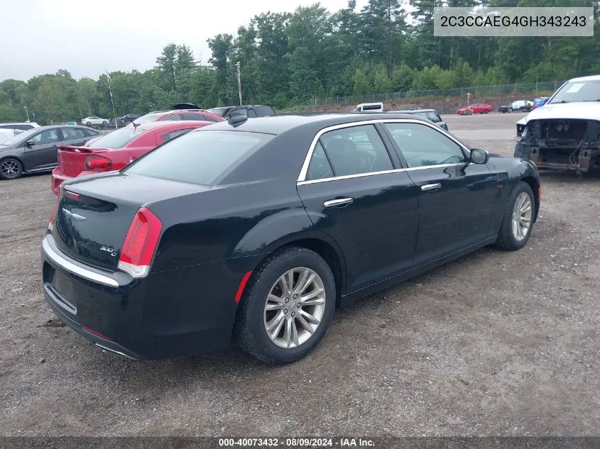 2016 Chrysler 300C VIN: 2C3CCAEG4GH343243 Lot: 40073432