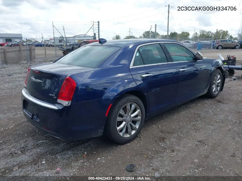 2C3CCAKG0GH334706 2016 Chrysler 300C Awd