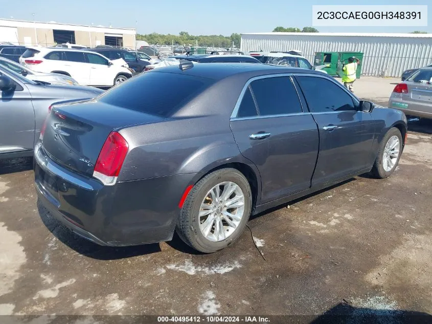 2016 Chrysler 300C VIN: 2C3CCAEG0GH348391 Lot: 40495412