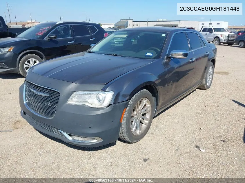 2016 Chrysler 300C VIN: 2C3CCAEG0GH181448 Lot: 40569166