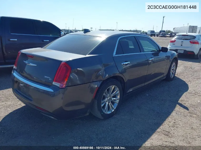 2C3CCAEG0GH181448 2016 Chrysler 300C