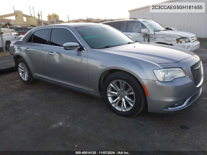 2016 Chrysler 300C VIN: 2C3CCAEG5GH181655 Lot: 40814125