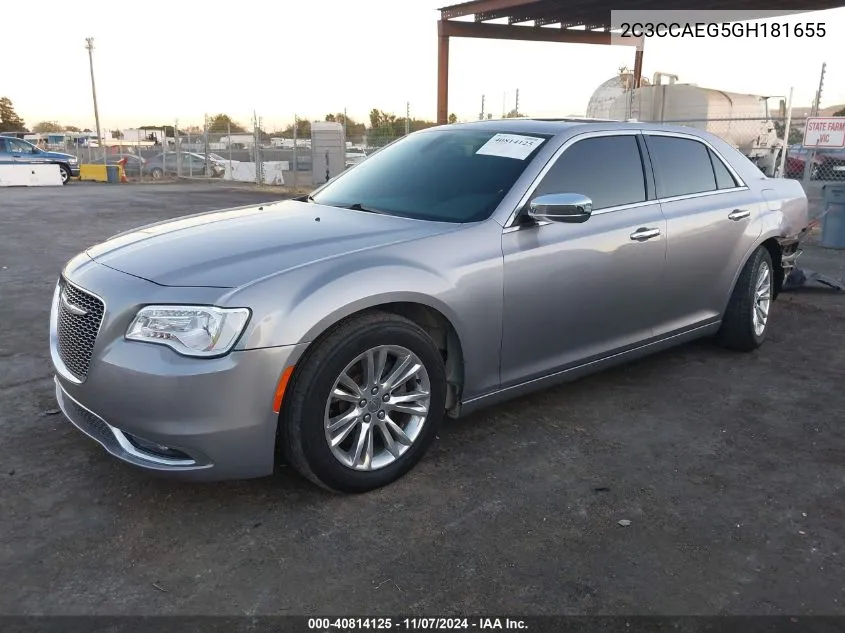 2016 Chrysler 300C VIN: 2C3CCAEG5GH181655 Lot: 40814125