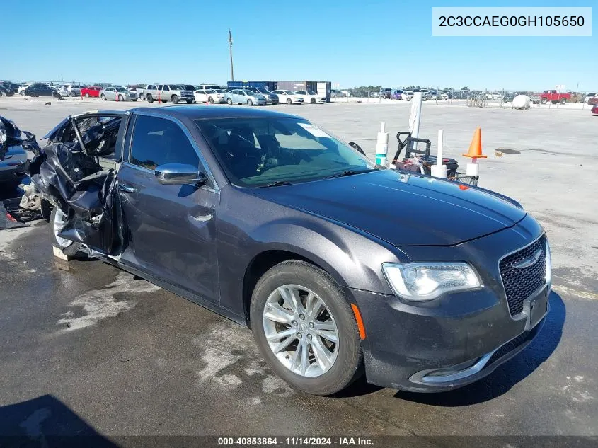 2016 Chrysler 300C VIN: 2C3CCAEG0GH105650 Lot: 40853864