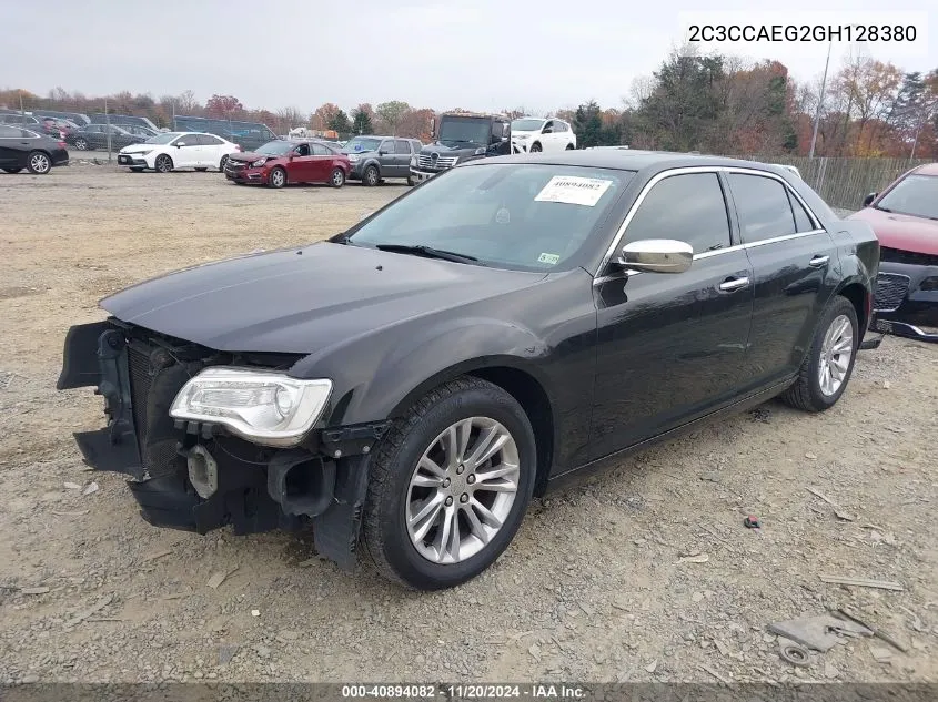 2016 Chrysler 300C VIN: 2C3CCAEG2GH128380 Lot: 40894082