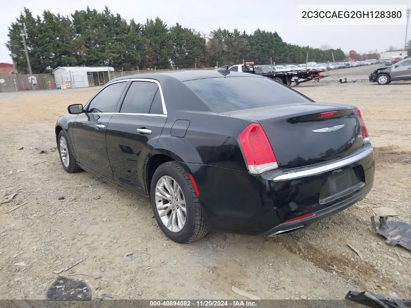 2016 Chrysler 300C VIN: 2C3CCAEG2GH128380 Lot: 40894082