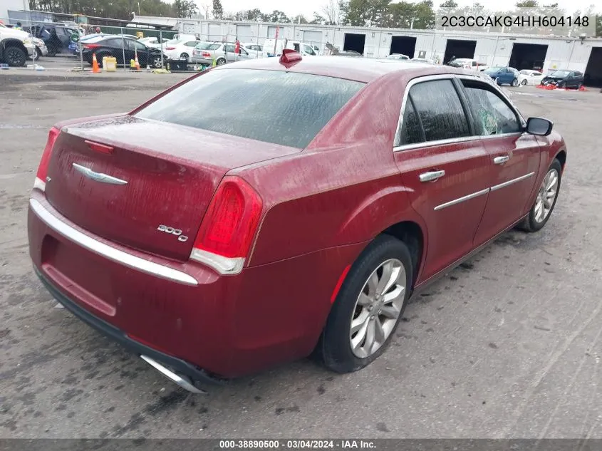 2017 Chrysler 300C 300C Awd VIN: 2C3CCAKG4HH604148 Lot: 38890500