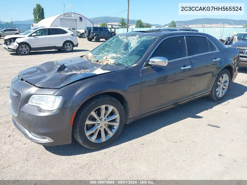 2017 Chrysler 300C Awd VIN: 2C3CCAKG7HH565524 Lot: 39970680