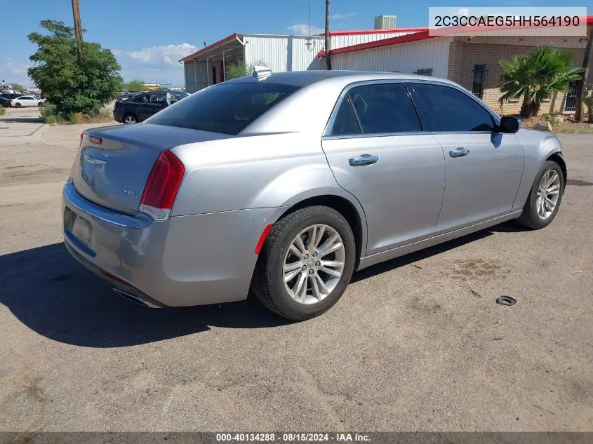 2017 Chrysler 300C VIN: 2C3CCAEG5HH564190 Lot: 40134288