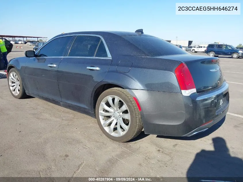 2C3CCAEG5HH646274 2017 Chrysler 300C