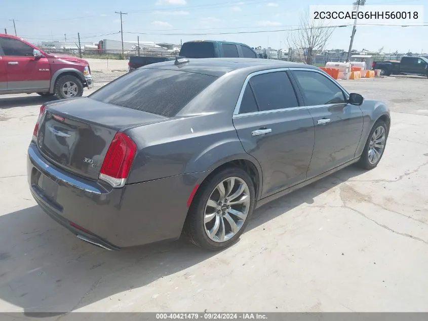 2C3CCAEG6HH560018 2017 Chrysler 300C