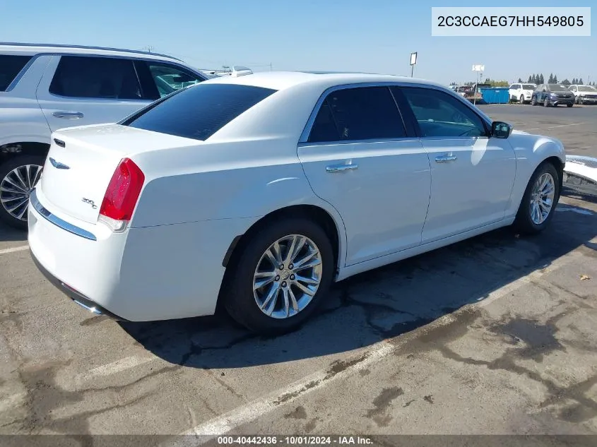 2C3CCAEG7HH549805 2017 Chrysler 300C