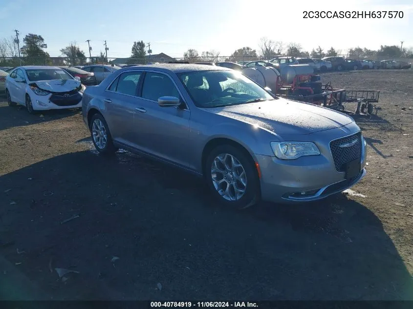 2017 Chrysler 300C Platinum Awd VIN: 2C3CCASG2HH637570 Lot: 40784919