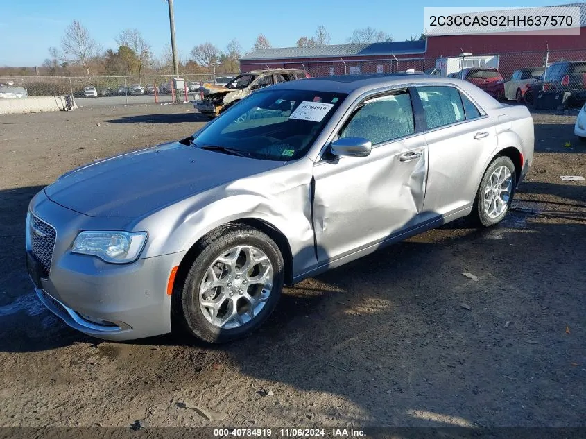 2017 Chrysler 300C Platinum Awd VIN: 2C3CCASG2HH637570 Lot: 40784919