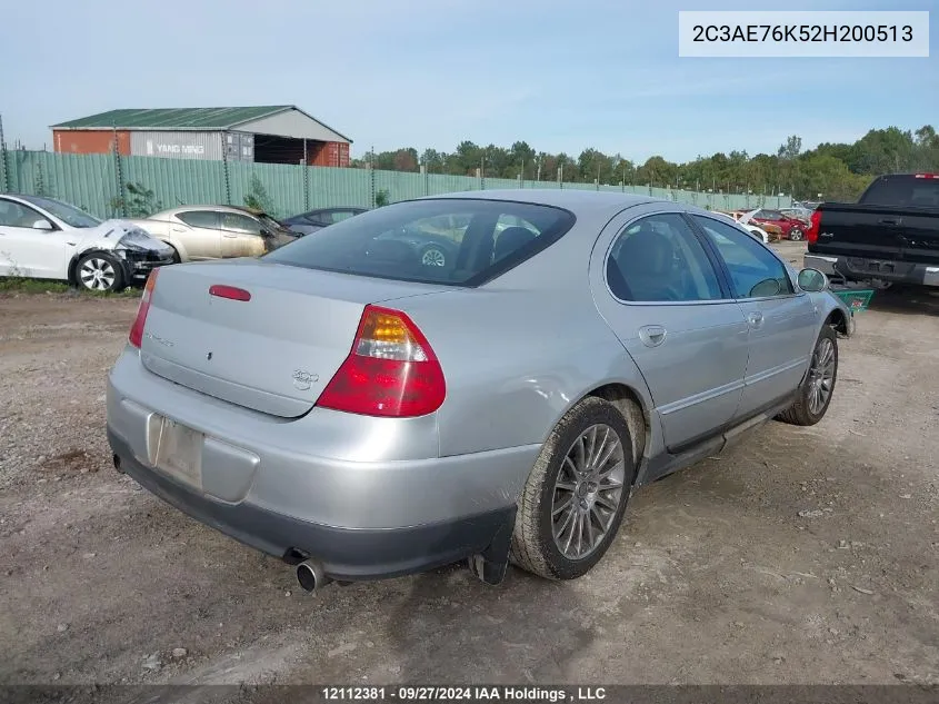 2002 Chrysler 300M VIN: 2C3AE76K52H200513 Lot: 12112381