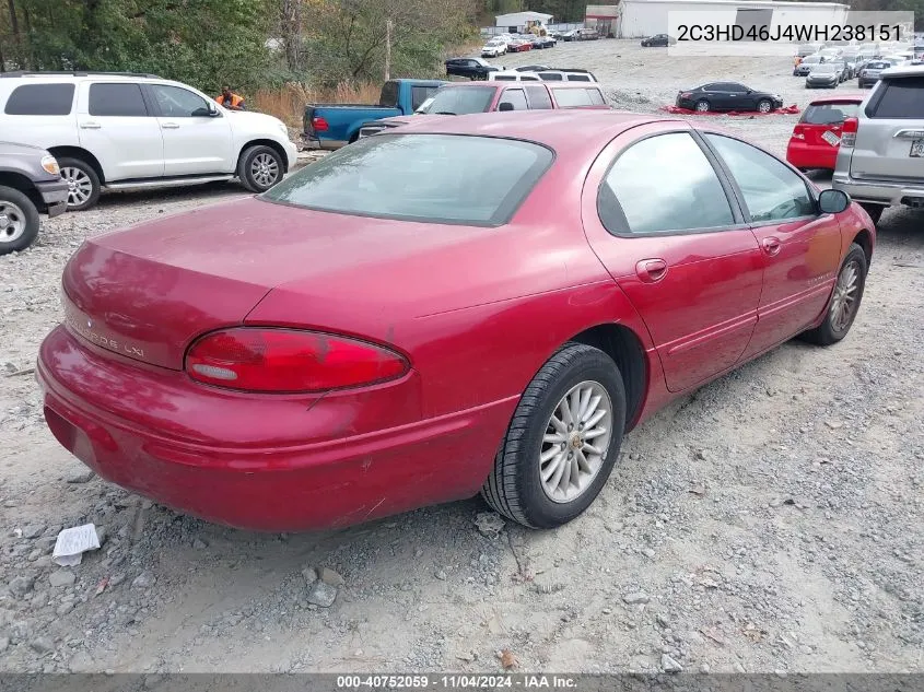 1998 Chrysler Concorde Lx VIN: 2C3HD46J4WH238151 Lot: 40752059