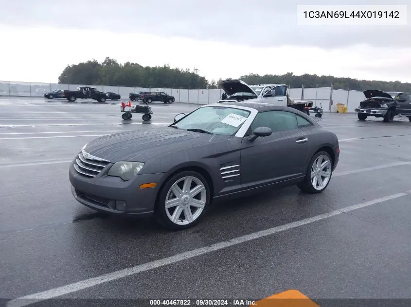 2004 Chrysler Crossfire VIN: 1C3AN69L44X019142 Lot: 40467822