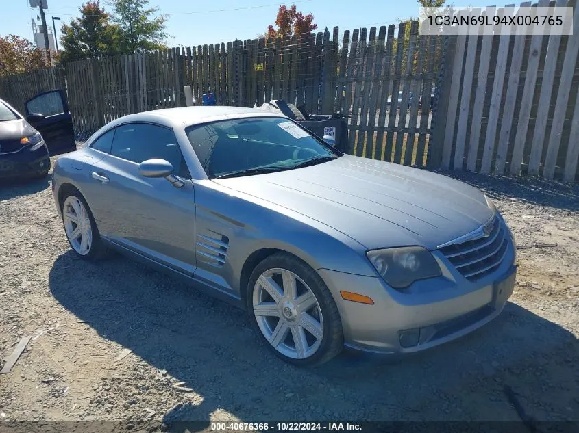 2004 Chrysler Crossfire VIN: 1C3AN69L94X004765 Lot: 40676366