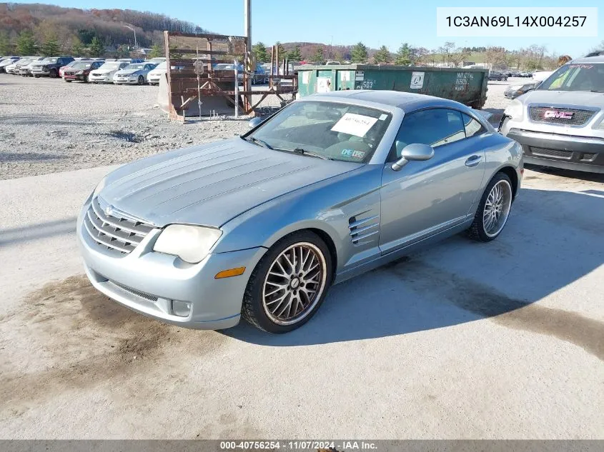 2004 Chrysler Crossfire VIN: 1C3AN69L14X004257 Lot: 40756254