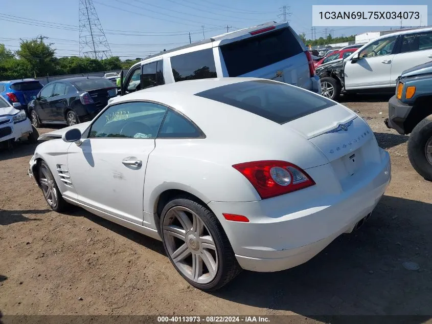 2005 Chrysler Crossfire Limited VIN: 1C3AN69L75X034073 Lot: 40113973