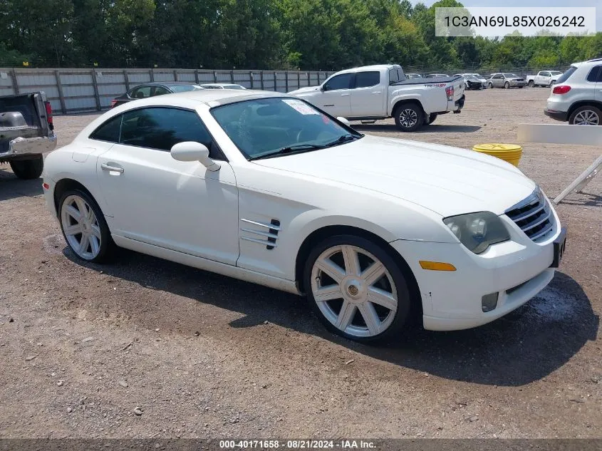 2005 Chrysler Crossfire Limited VIN: 1C3AN69L85X026242 Lot: 40171658